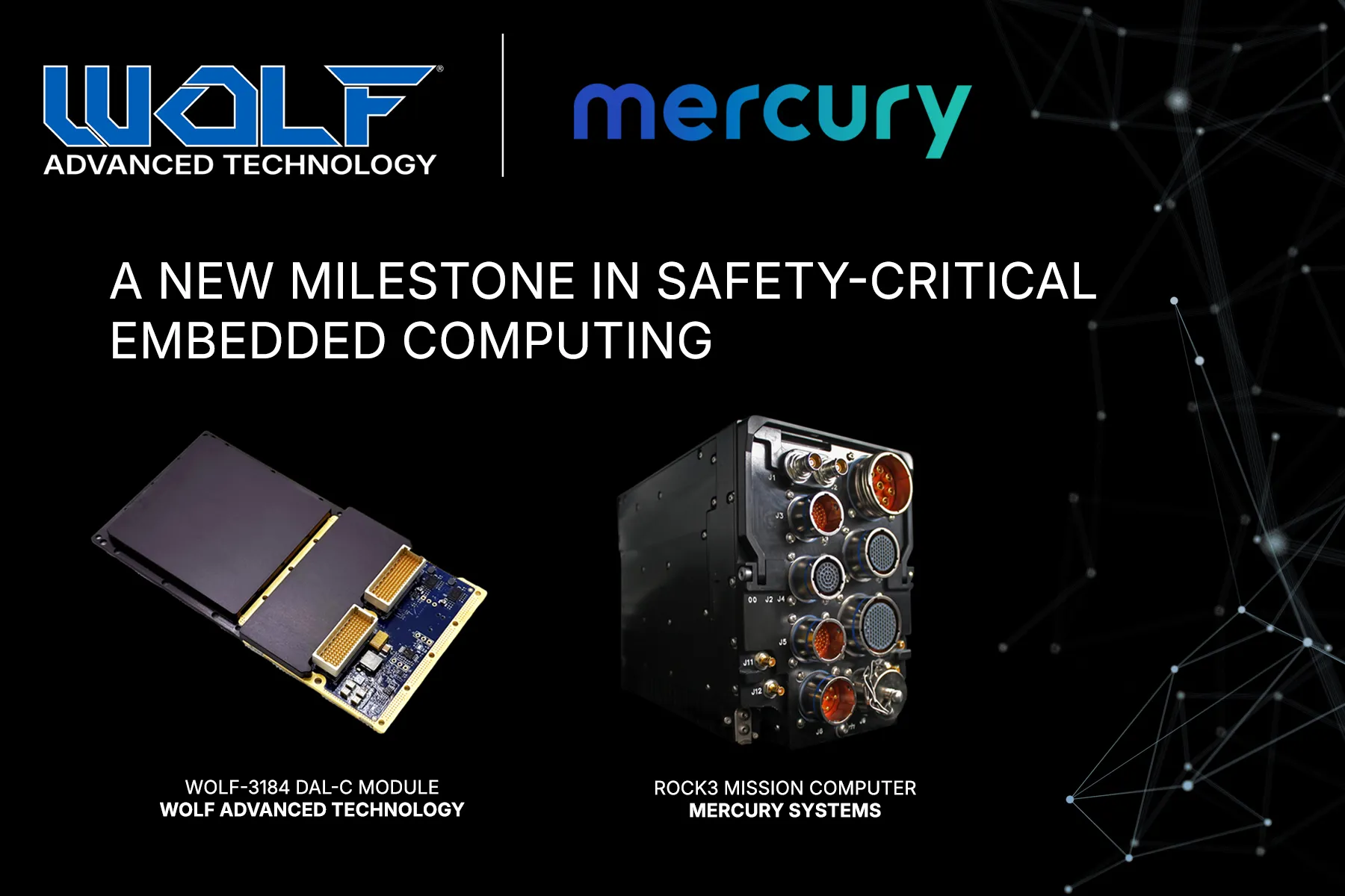 Enabling Safety-Critical Mission Computing: WOLF’s 3184 Powers Mercury’s ROCK3 Platform